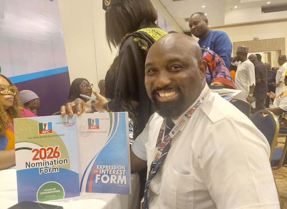 Captain Edom Tawo picks APC nomination forms for Obubra Etung federal constituency Abuja
