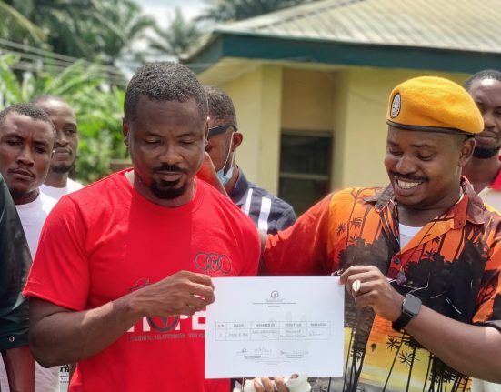 Peter Ibe, AAC House of Reps candidate for Akamkpa/Biase, at primaries in Sacred Heart Primary School, Agwagune